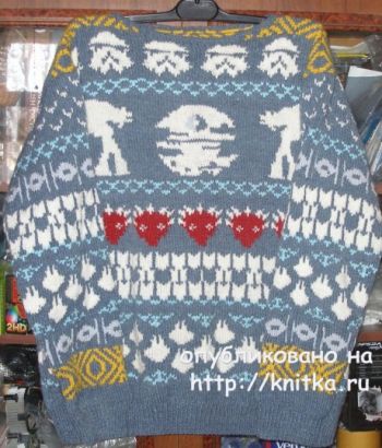 Мужской свитер с жаккардовым рисунком