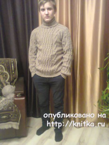 Мужской свитер спицами от Татьяны Ивановны